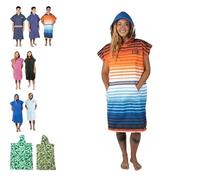 COR Surf Changing Towel Poncho for Adults - Soft and Quick Dry Microfibre Swimming Robe, Hooded Towel with Pockets, Lightweight and Fade-Resistant, Sarape, L