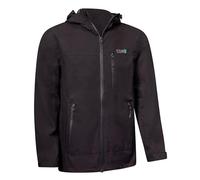 COR Surf Huakai Travel Rain Jacket - Lightweight & Packable Waterproof Jacket, 5 Secret Pockets, 150D Mechanical Stretch Fabric for Mobility, with a Carrying Pouch - S, Black with Black Zipper