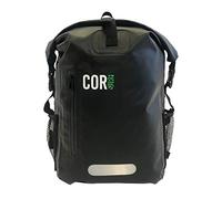 COR Surf Waterproof Backpack - Roll Top Dry bag Rucksack with Padded Laptop Sleeve, Welded Seams and Ergonomic Shoulder Pads, Ideal for Boating, Hiking, Kayaking, Commuting (25L, Black)