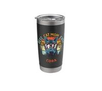 Cora Best Cat Mom Ever Funny Custom Personalized Name Stainless Steel Insulated Tumbler