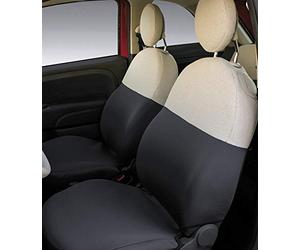 CORA Custom Front Seat Covers Fiat 500 07> Grey/Cream