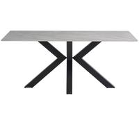 Cora Dining Table - 6 Seater - 180cm - Polished Rebecca Grey Sintered Stone