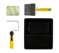 Coral 10498 Max Coat Exterior Small Paint Roller Brush Kit for Sheds Fences Decking Masonry 4 Piece Pack Set