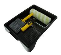 Coral 10499 Max Coat Exterior Large Paint Roller Brush Kit for Sheds Fences Decking Masonry 4 Piece Pack Set