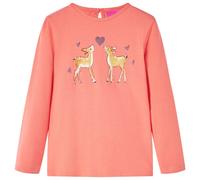 (coral, 116) Kids' T-shirt with Long Sleeves Children's T Shirt Kids' Tops Tee Deers Print