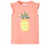 (coral, 128 (7-8y)) Kids' T-shirt Short Sleeves Tee Children T Shirt Toddler Top Neon Coral 92