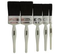 Coral 31128 Value Synthetic Paint Brushes 5Pk for Walls Ceilings, Laying Off, General Painting 5 Piece Pack Set 0.5", 1", 1.5", 2X 2"