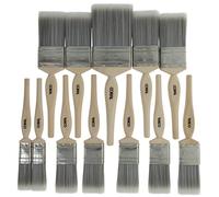 Coral 31409 Painter's Dozen Paint Brushes 12Pk Trade Pro Decorators Quality FSC Wood 2X 1", 5X 1.5", 4X 2", and 3"
