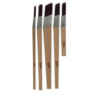 Coral 33749 Aspire 5 piece Slant Lining Fitch Paint Brush set Professional Firm Profile for Fast Accurate Detail Ultra-Smooth Finish with Emulsion or Gloss FSC Wood 0.25", 0.5", 0.75", 1", 0.5" Stubby