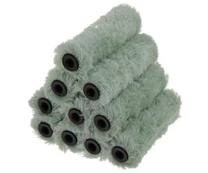 Coral 41851 Earthwise 4 inch 10 piece pack Paint Mini Roller Covers Eco-Friendly 12MM Med Pile Recycled Microfibre