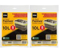 Coral 73335 Paintwiz Paint Scuttle Liners with Coreflex 10 Litre 8 piece pack Fast Easy Cleanup (Pack of 2)