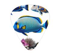 Coral and fish Printed pick set - 12 pieces, thin, medium and thick guitar picks, suitable for guitar, bass, electric guitar and ukulele