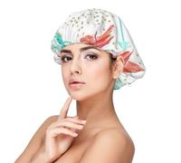 Coral and Teal Arrows Bonnet for Hair Protection, Sleep Cap for Women and Men, Soft Satin Sleep Cap with Elastic Band, Black, One size