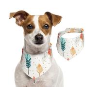 Coral and Teal Arrows Dog Bandanas,Summer Bandanas for Dogs Washable Adjustable Dog Triangle Scarf Bibs Cute Pet Bibs for Medium Large Dogs Puppy and Cats Small