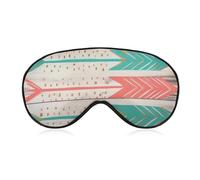 Coral and Teal Arrows Eye Mask, Side Sleeping Mask Light Blindfold Sleeping Mask Nose Pad and Elastic Band for Children Women and Men