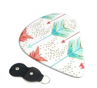 Coral and Teal Arrows Guitar Picks, 6 Pcs Guitar Plectrums double-sided printing, suitable for acoustic, electric and bass guitars, including 0.46 mm 0.71 mm 0.96 mm