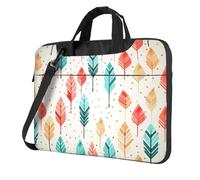 Coral And Teal Arrows Laptop Shoulder Bag For Men Women Briefcase Messenger Bag W/Strap Handle Waterproof Laptop Sleeve Bag 14 Inch