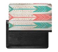 Coral And Teal Arrows Passport Cover Protector Rfid Blocking Passport Holder Id Card Holder Secure Travel Wallet Organizer for Passport Tickets Credit Cards, style, One Size
