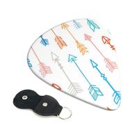 Coral And Teal Arrows Printed Guitar Picks 6 Pcs Guitar Plectrum Acoustic Electric Guitar Pick For Bass Electric Acoustic Guitars Ukulele Thin Medium Thick Set 0.46mm