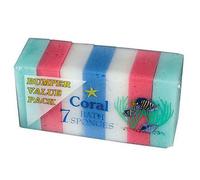 Coral Bath Body Sponge 7Pk One Colour (One Size)