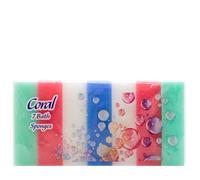 LINCOLN Bath Body Sponge Coral 7 pk
