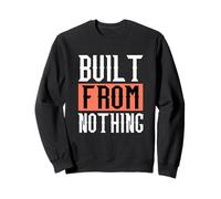 Coral Built From Nothing Coral Color Graphic Sweatshirt