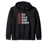 Coral Color Goals Grind Growth Coral Graphic Zip Hoodie