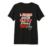 Coral Color Laugh But Don't Trust Coral Graphic Premium T-Shirt