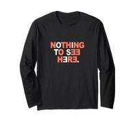 Coral Color Nothing to See Here Coral Graphic Long Sleeve T-Shirt