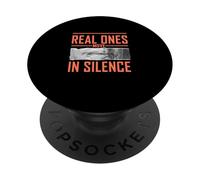 Coral Color Real Ones Move In Silence Coral Graphic PopSockets Adhesive PopGrip