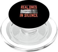 Coral Color Real Ones Move In Silence Coral Graphic PopSockets PopGrip for MagSafe