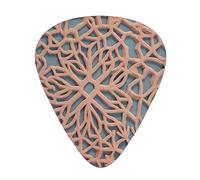Coral Coloured Patterns Guitar Plectrums, 12 Pcs Lightweight Guitar Plectrums, 0.46mm/0.71mm/0.96mm Thickness For Acoustic Guitar Acoustic Electric Guitar Ukulele Bass