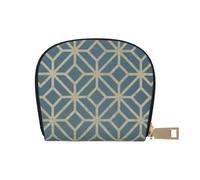 Coral Coloured Patterns Print Coin Purse Wallet,Cute Leather Credit Card Holder Zipper Mini Pouch Change Purses