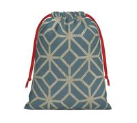 Coral Coloured Patterns Print Drawstring Gift Bag, Xmas Wrapping Bags For Presents With Birthday Holiday Party