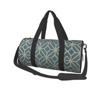Coral Coloured Patterns Print Round Duffel Bag, Canvas Overnight Travel Tote Bag, Waterproof and Tear-Resistant.Foldable Weekend Travel Bag