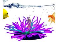 Coral Decorations for Fish Tank - Silicone Fish Tank Coral Ornaments | Glowing In The Dark Aquarium Plant Decorations for Hotel Dorm Apartment Home