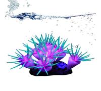 Coral Decorations for Fish Tank,Suction Cups Glowing Coral Ornaments for Fish Tank - Glowing In The Dark Aquarium Accessories Landscaping Plant for Apartment Dorm Hotel
