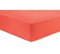 Coral Deluxe Flannel Fitted Crib Sheet - Solid Print Cotton Flannel, Coral, Fully Elasticized, 10 in Deep Pockets, Fits Standard Crib Mattress 28 in x 52 in
