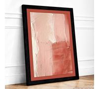 Coral Divisions Abstract Framed Wall Art Print A4 (29.7×21cm) Black, Wall Decor for Living Room, Bedroom, Office & Home, Ready to Hang, Art Gift