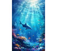 Coral Dolphin Jigsaw Puzzles for Adults 150 Piece Challenging Puzzle Games, Difficult Hard Jigsaw Puzzles for Man and Woman, 150 Pieces Puzzles for Adults