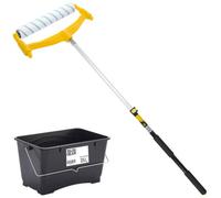 Coral Everest 15" Solvent Resistant Paint Roller Set Ext Pole 0.6-1.2M & 25L Scuttle