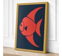 Coral Fish Modern Canvas Wall Art Print 24x16 Inch (61 x 41 cm)