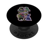 Coral Fish Mola Art by Panama Kuna Tribe PopSockets Adhesive PopGrip