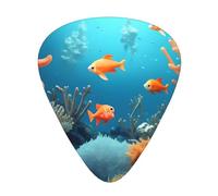 Coral Fish underwater 12 guitar picks per pack, available in 3 different thicknesses, suitable for electric guitars, ukuleles, etc.