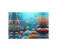 Coral Fish underwater 6-Piece Printed Placemat Set | 12x18-Inch Insulated Tabletops | Ideal Home Decor to Elevate Everyday Dining