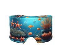 Coral Fish Underwater Printed Sleep Eye and Ear Masks (26.8Ã-4.3 inches) Suitable for Travel, Yoga, Deep Rest Indoor and Outdoor