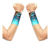 Coral Fish underwater Wrist sleeve.Elastic Athletic Sleeve Pair,