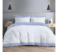 Coral Fleece Duvet Cover Set with Pillowcase, Super Soft Teddy Sherpa Fleece Quilt Cover with Zip Closure, Printed Warm Bedding Set for Ultimate Comfort (Blue, King)