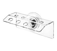 Coral Frag Rack for Fish Tank, 8-Hole Acrylic Special Coral Frag Holder with Suction Cup, CRB-8B Front Curved Design, Space-Saving 5.5 in / 14 cm Length, Clear Coral Stand for Reef Aquariums