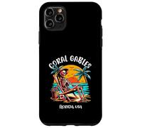 Coral Gables Florida Funny Skeleton in the Hot Sun Design Case for iPhone 11 Pro Max